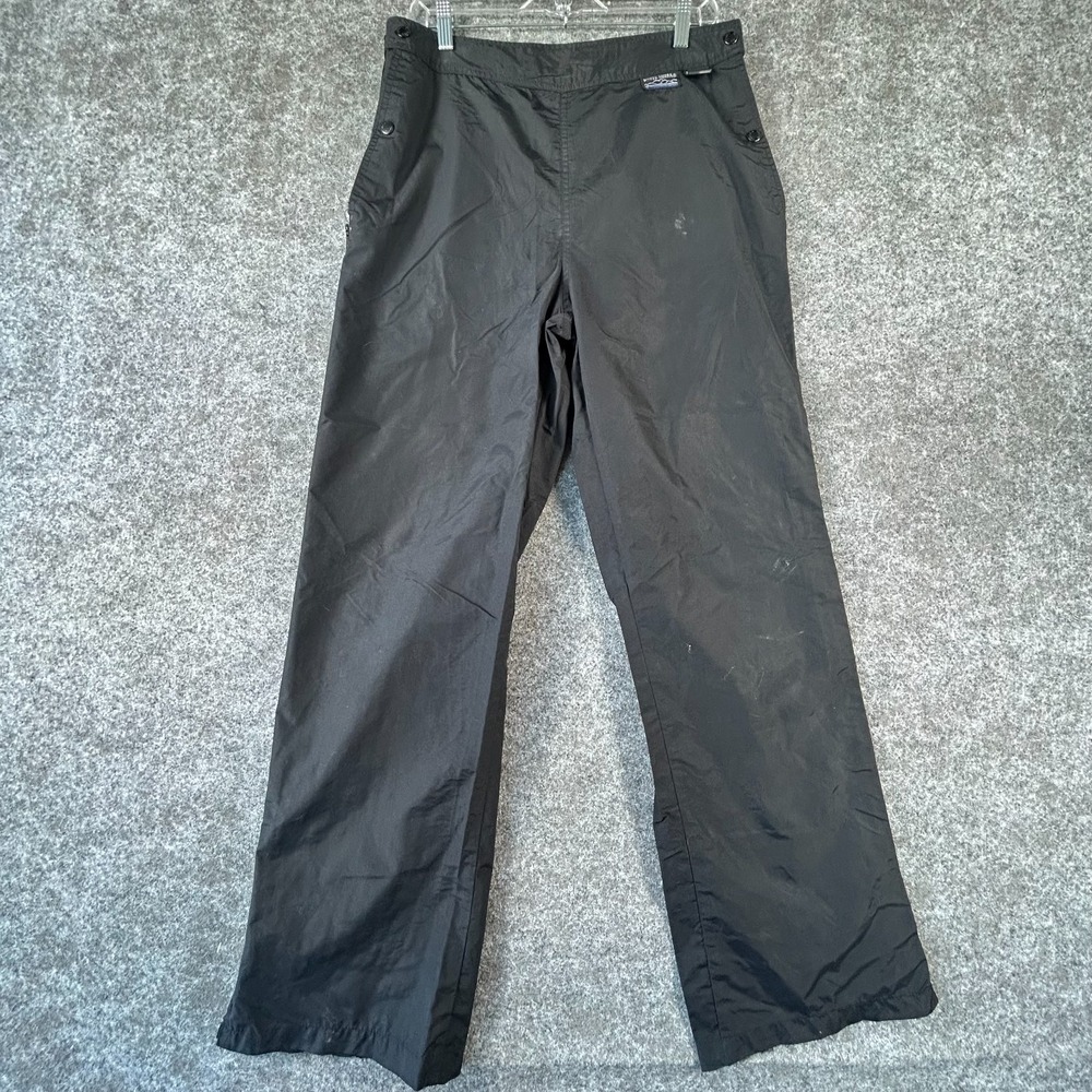 White Sierra Snowboard Ski Winter Pants Womens L Black Side Zip Waterproof